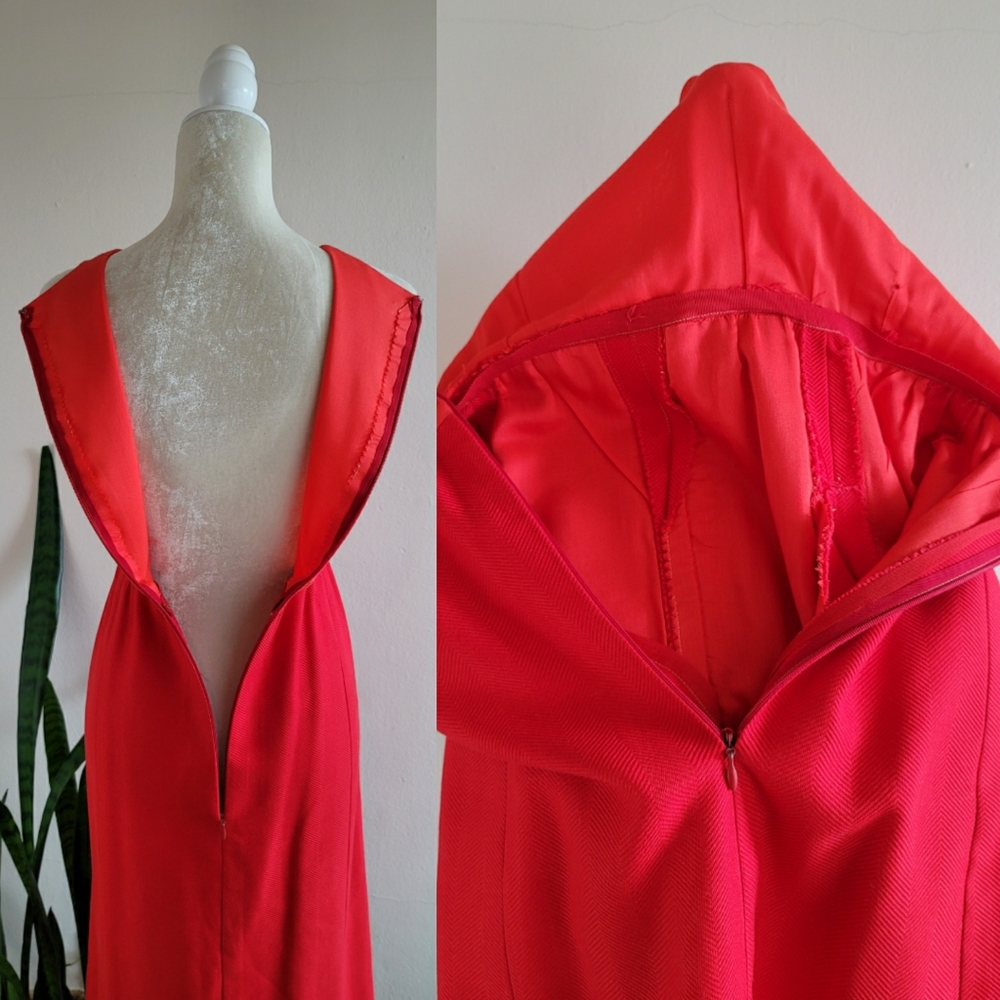 VTG 60s Mod Tangerine Disco Ball Dress - Picture 14 of 16